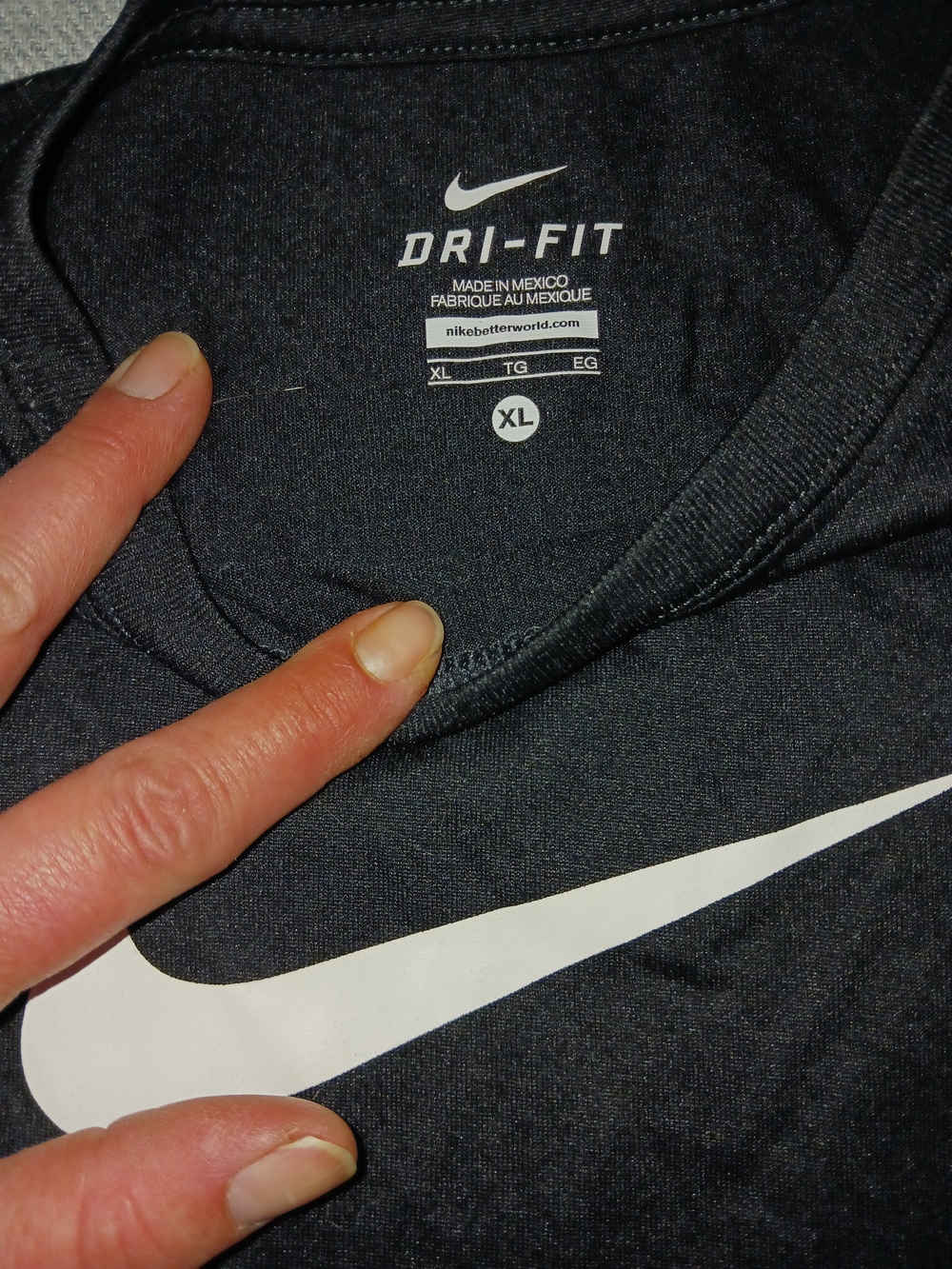 Nike Dri-FIT Black Men's Athletic T-Shirt - XL